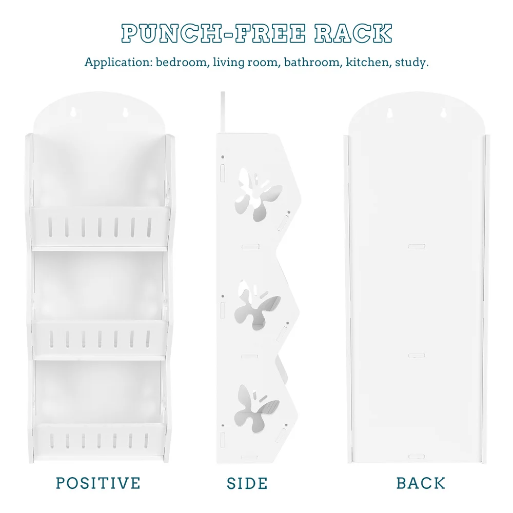

Toiletry Storage Holder Punching-free Storage Holder Bathroom Sundries Rack
