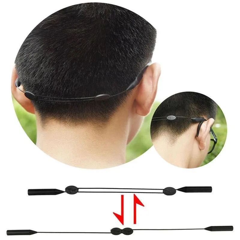 

1pc Adjustable Eyeglasses Band Sun Glasses Sports Anti-slip Fixing Elastic Sports String Rope Cord Band Eyeglasses Holder N8K4