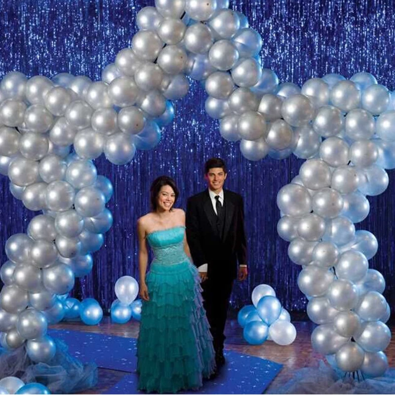 3M золотой фольги полосатый красный синий занавес Блестящий Металлический Венок