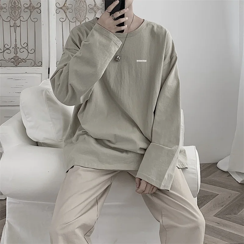 2019 Мужской пуловер с буквенным принтом толстовки длинным рукавом хлопковая