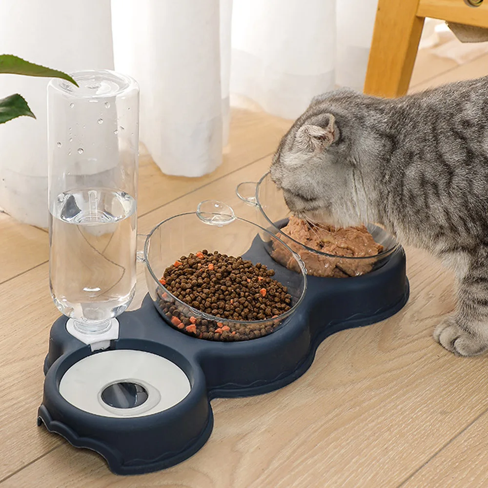 

3 в 1 кормушка для собак и кошек, из нержавеющей стали