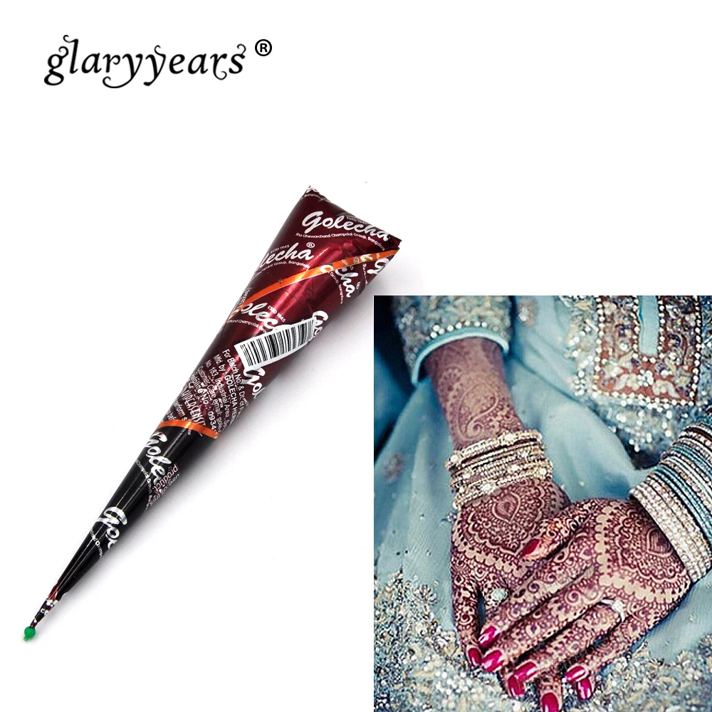 1 шт. натуральная хна паста коричневого цвета Mehndi конусная краска для тела
