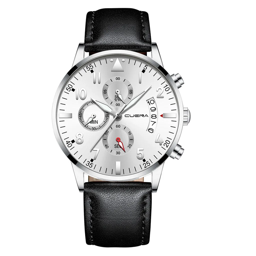 

Minimalist Men Fashion Ultra Thin Watches Simple Men 3 Sub Decoration Dials Business Leather Strap Mesh Belt Quartz Watch