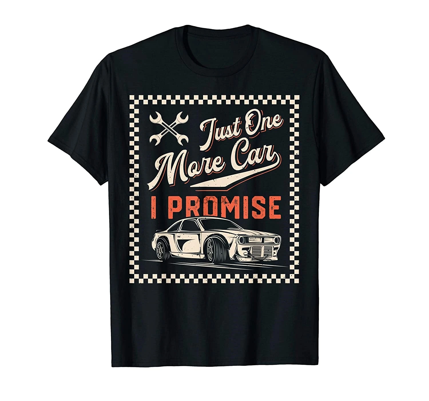 

Just One More Car I Promise Funny Auto Mechanic Vintage Gift T-Shirt(2)