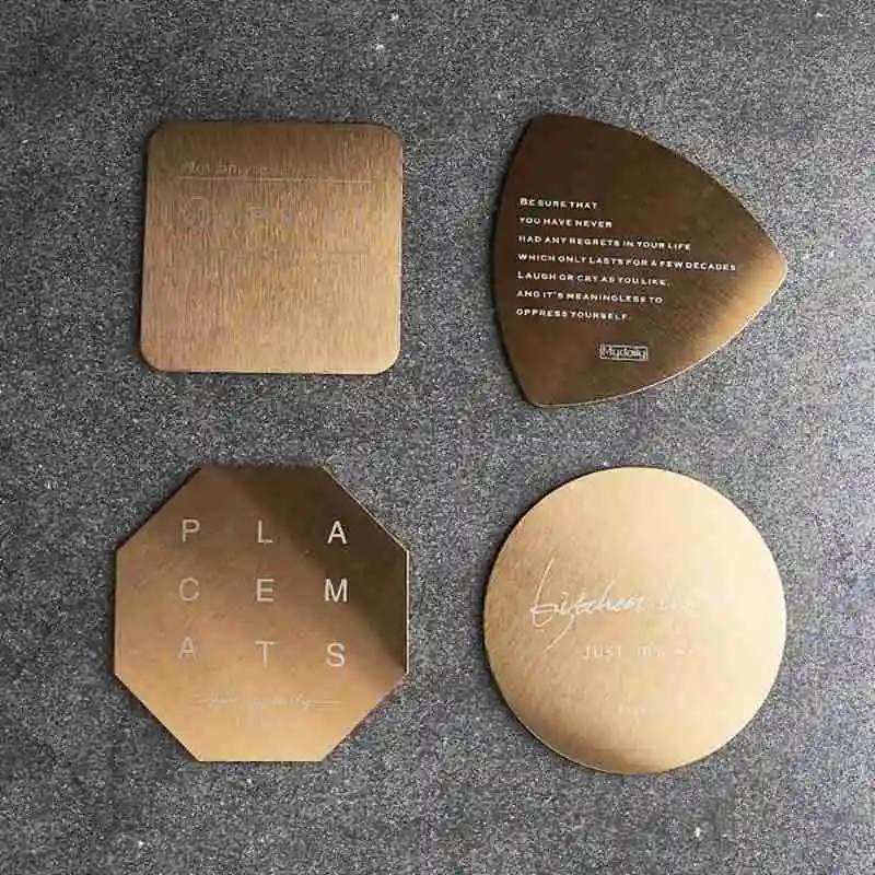 Creative Table Mat Drink Coffee Cup Plating Gold Coaster Insulation Placemat Tea Soft Cushion | Дом и сад