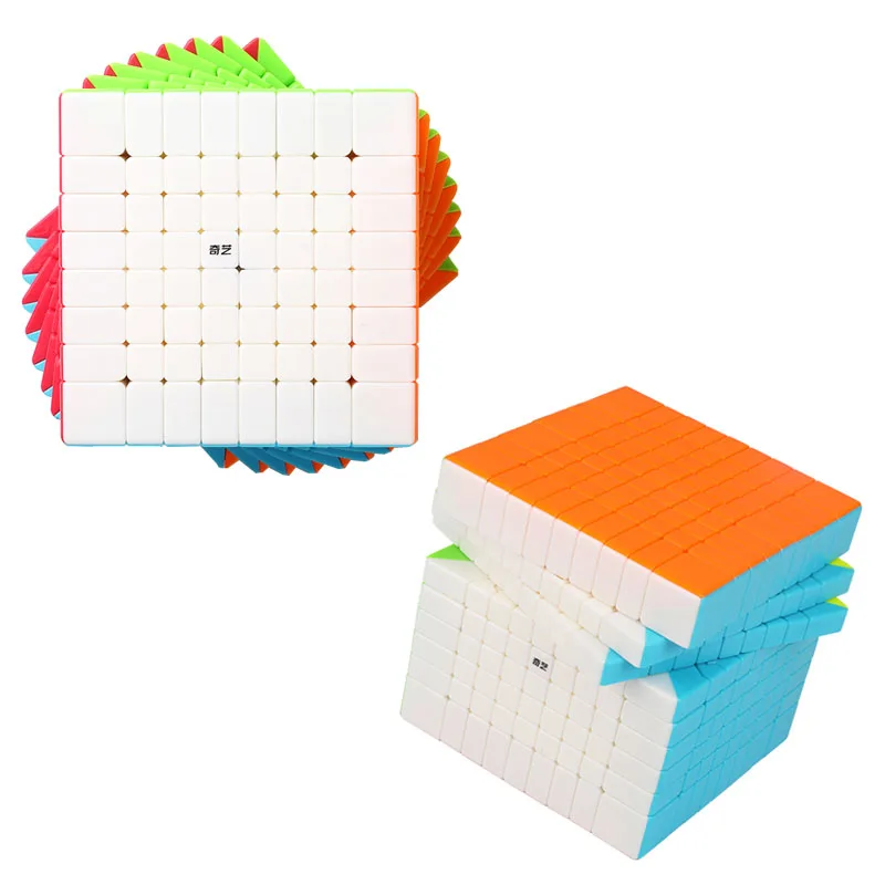 HelloCube-Cubo m&aacute;gico QiYi, rompecabezas de velocidad de alto nivel, Cubo sin pegatina, juguetes educativos para ni&ntilde;os, 8x8, 9x9-4