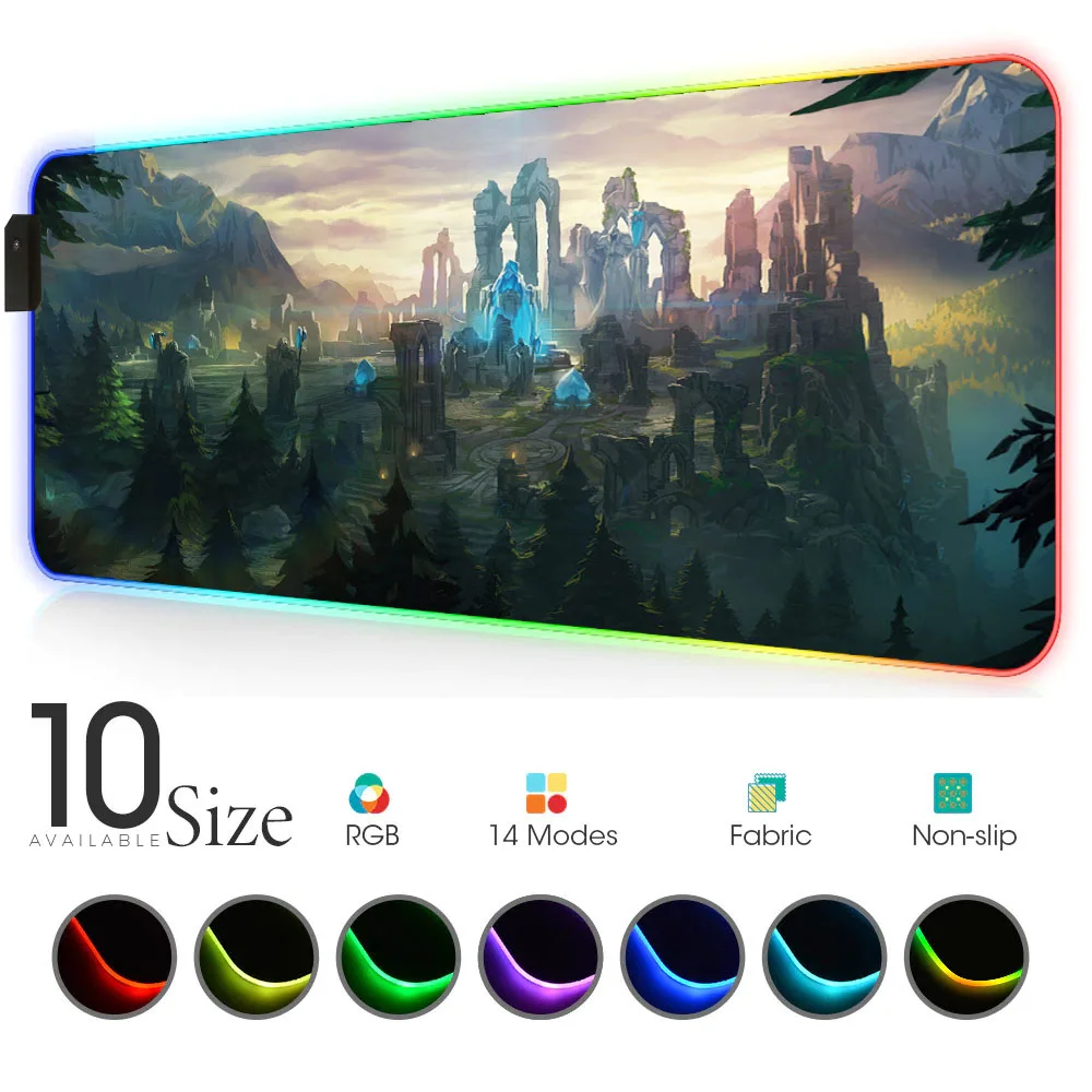 

Summoner League of legends RGB Мышь Накладка аксессуары для геймеров большой светодиодный Мышь игровой коврик с мышь с подсветкой Мышь коврик Мышь Рабоч...