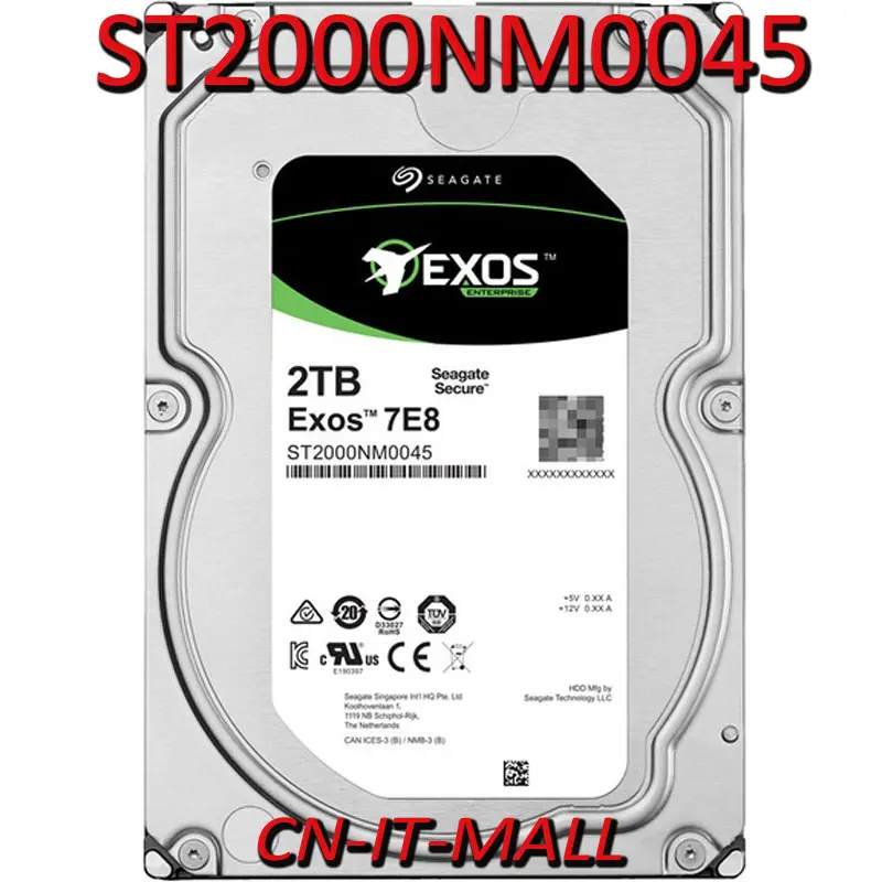 Seagate EXOS 3 5 ST2000NM0045 ST2000NM003A 2 ТБ 7200 об/мин 128MB Кэш SAS 12 ГБ/сек. "предприятие внутренний