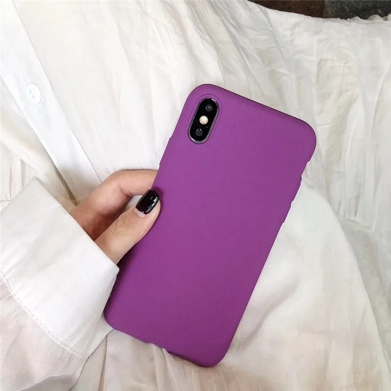 Матовый фиолетовый однотонная цветная крышка телефонные чехлы для samsung Galaxy A10 A20