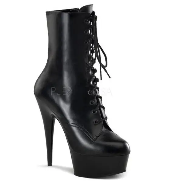 

15cm super high heel women's shoes low boots fashion lace high heel boots