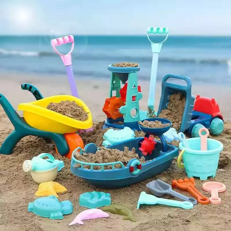 Пляжные игрушки, водные игрушки, набор песочного ящика, стол для песка, ведро для песка, пляжные летние игрушки, игрушки для песка и воды, игр...