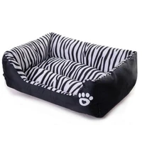 autumn winter warm cat dog beds comfortable striped pet kennel puppy zebra pattern durable pet accessories