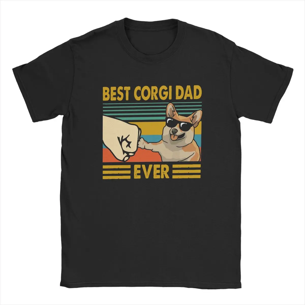 Футболка мужская с надписью Best Corgi Dad | Мужская одежда