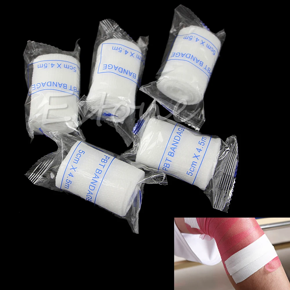 

5Pcs Pro Elastic Adhesive Stretch Bandage Gauze by the Roll Clean Medical T8NC