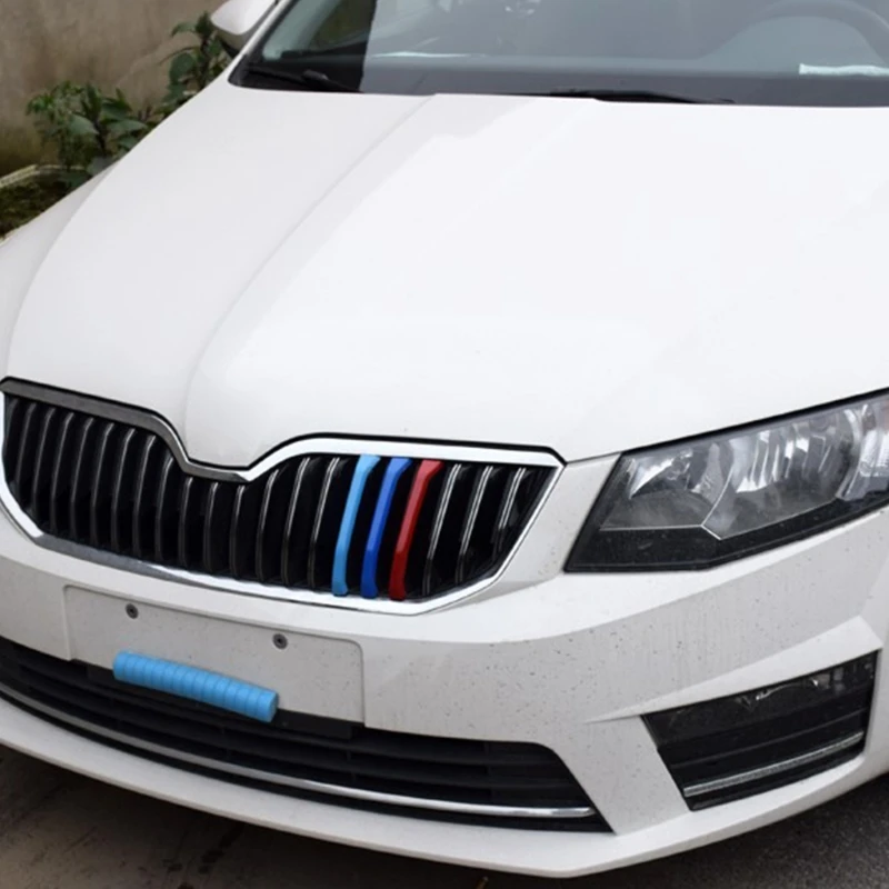 

3D Car Front Grilles Trim Sport Strips Cover For Skoda Rapid Spaceback / Rapid