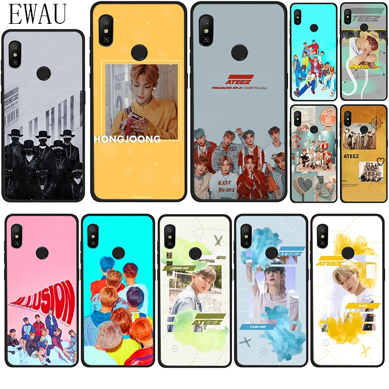 Силиконовый чехол для телефона EWAU ATEEZ HongJoong SeongHWA Xiaomi Redmi Note 4 4X 5 6 7 8 Pro 5A Prime