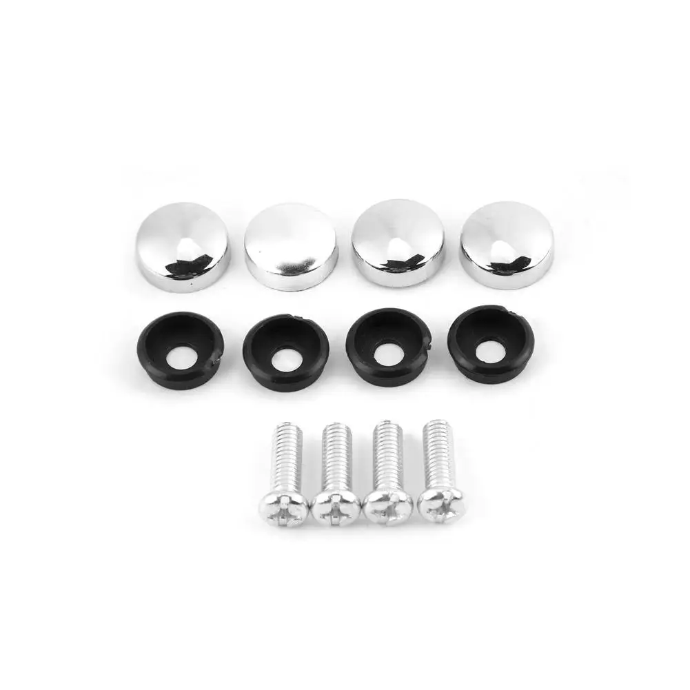 2 шт. Универсальный Нержавеющая сталь Автомобильный номерной знак рамка крышка