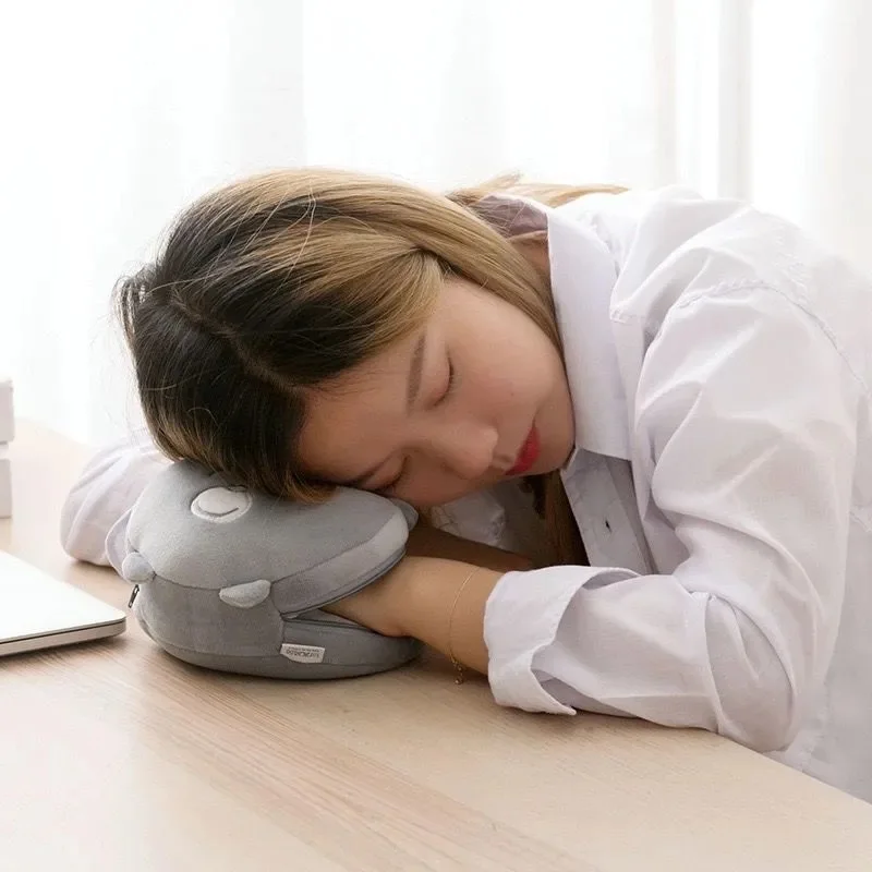 Многофункциональная дорожная подушка для шеи и маска глаз в деловом стиле сумка