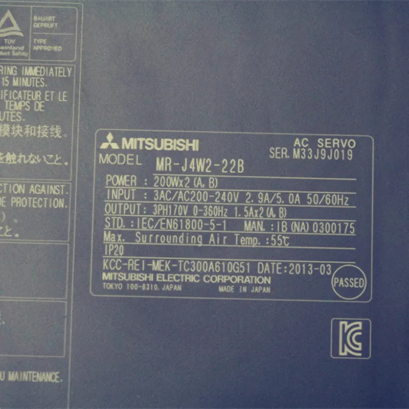 

New In Box Mitsubishi MR-J4W2-22B AC Servo Amplifier / Drive