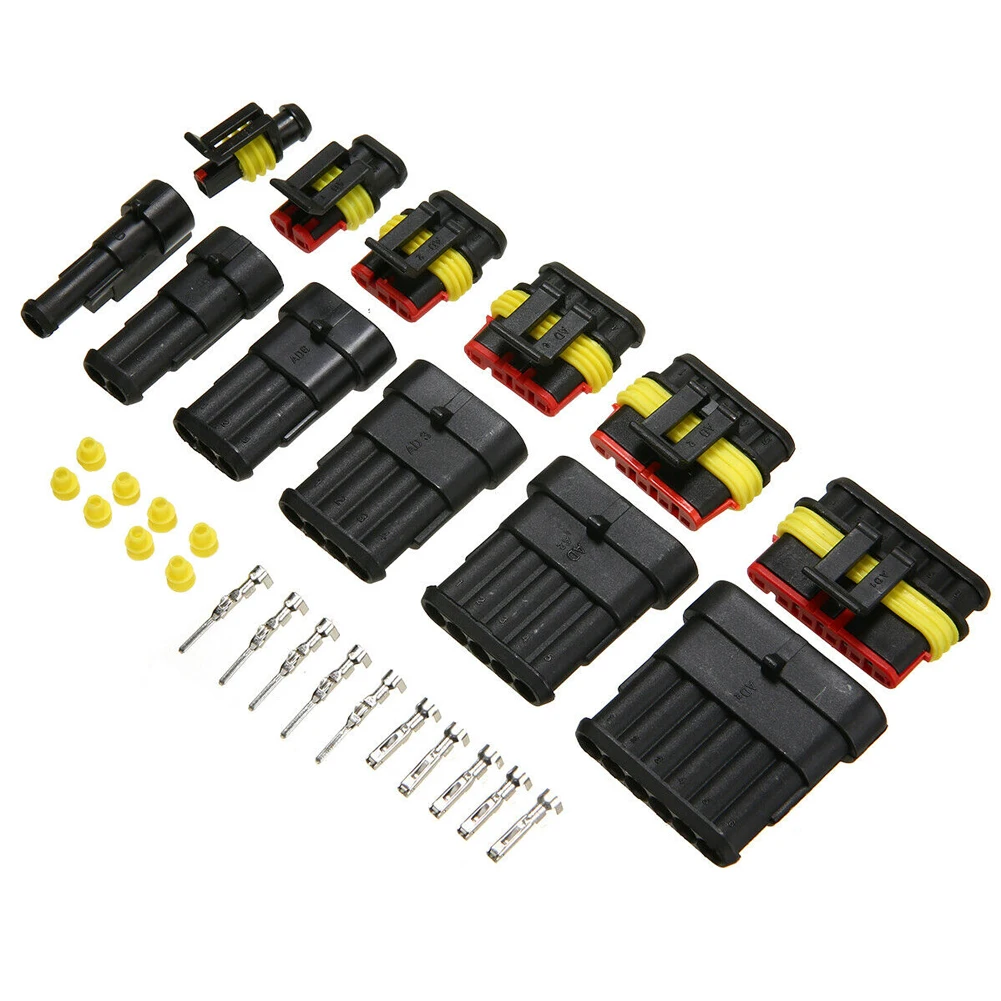 

240PCS 1-6 Pin Car Electrical Wire Connector Plug Terminal+mini Blade Fuses Electrical Wire Connector Plug Waterproof Connector