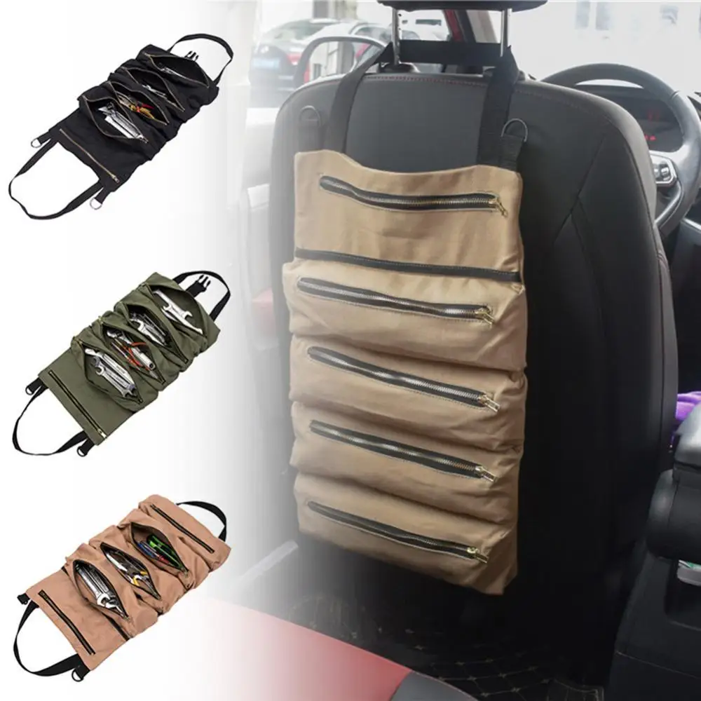 

Portable Car Roll Up Zipper Hanging Repair Tool Storage Bag Pouch Organizer