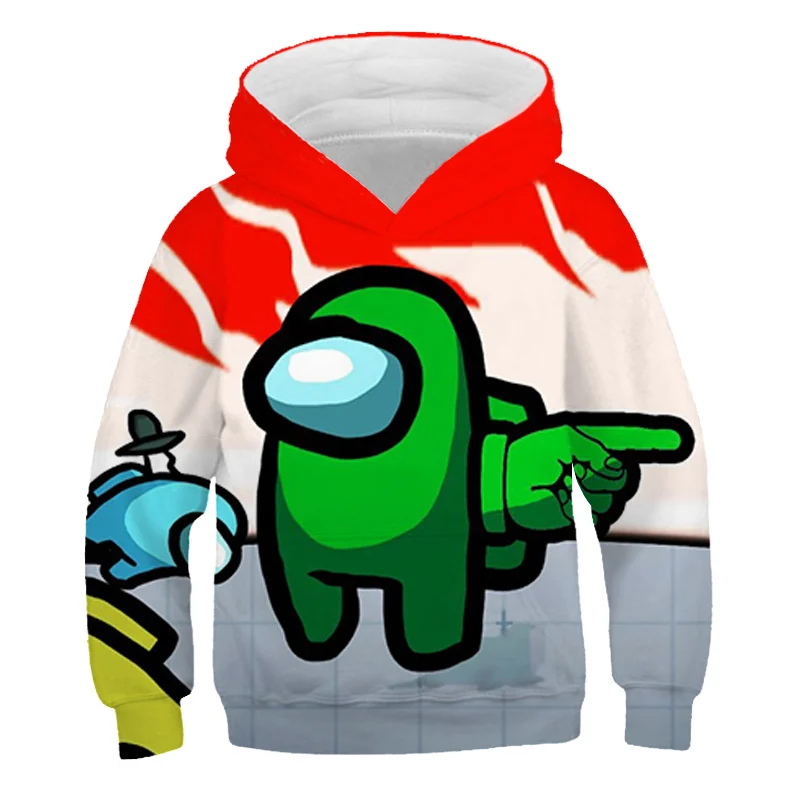 

2020 New Hot Sell Among Us Hoodies Impostor Video Games Tracksuit Boys Sweatshirt Autumn Children's Clothing Long Sleeve Toddler
