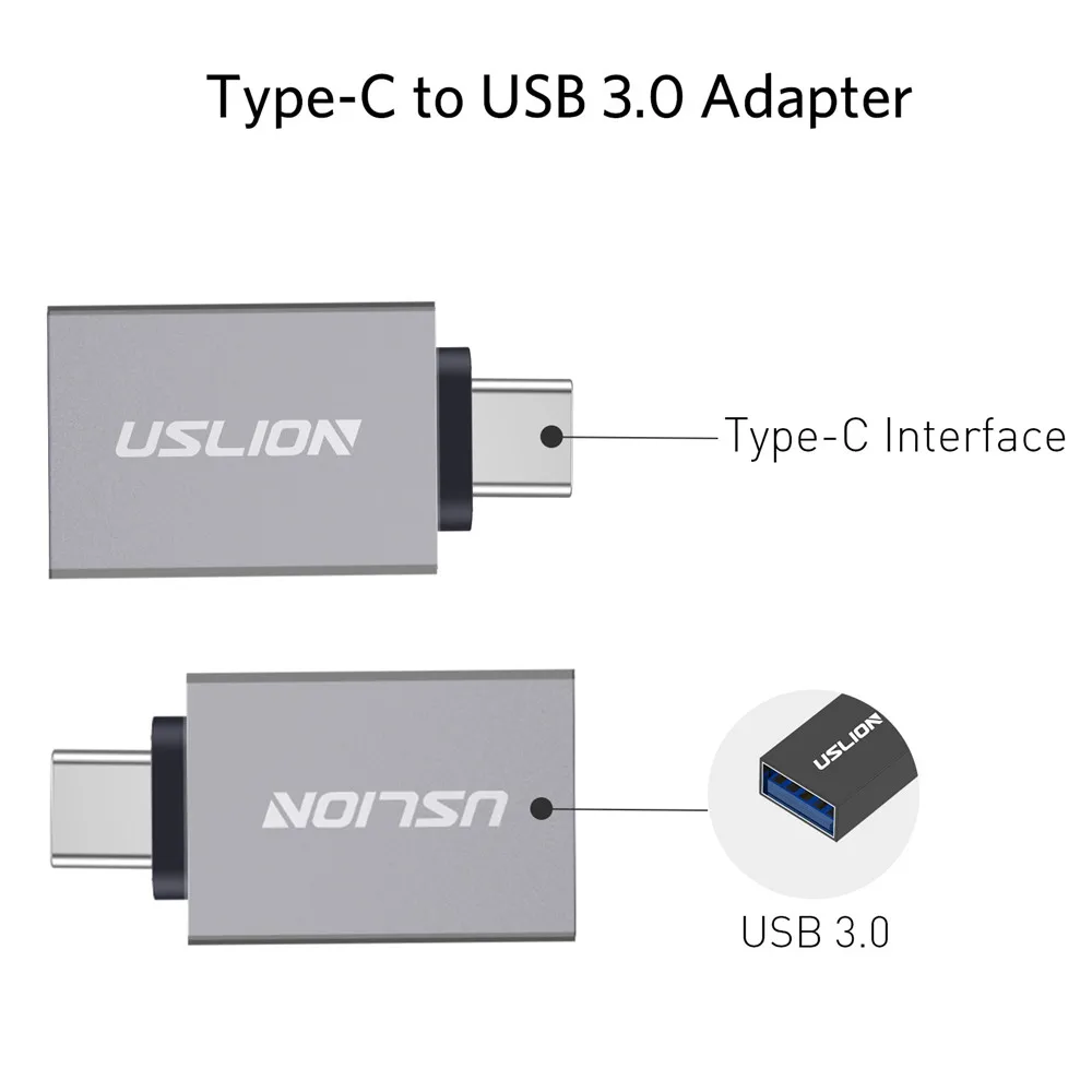 Переходник USLION с USB Type C на OTG переходник папа мама для Macbook Samsung S21 S20 Xiaomi адаптер |