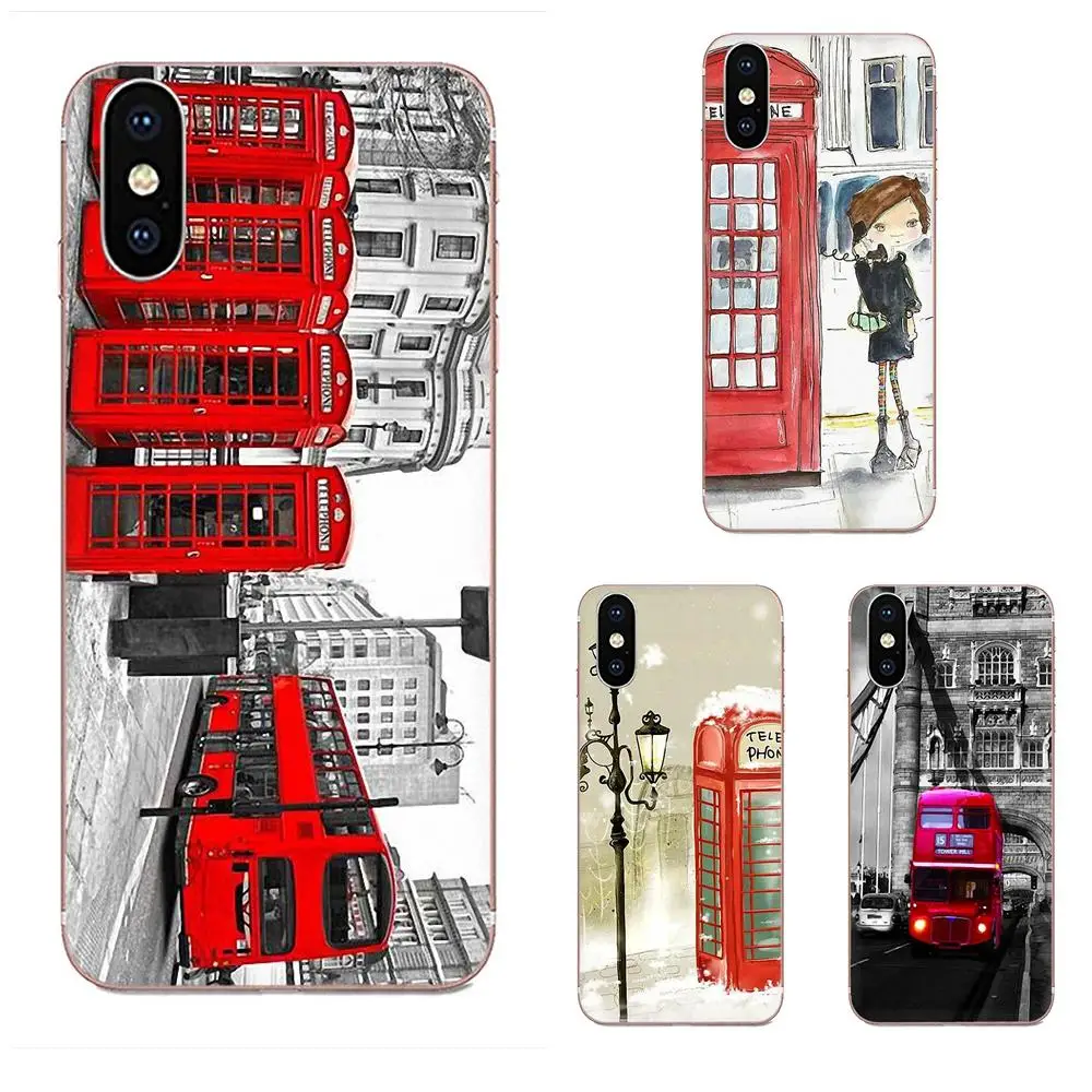 Стиль Лондонский автобус Англия телевинтаж Британский милый для Galaxy Grand A3 A5 A7 A8 A9