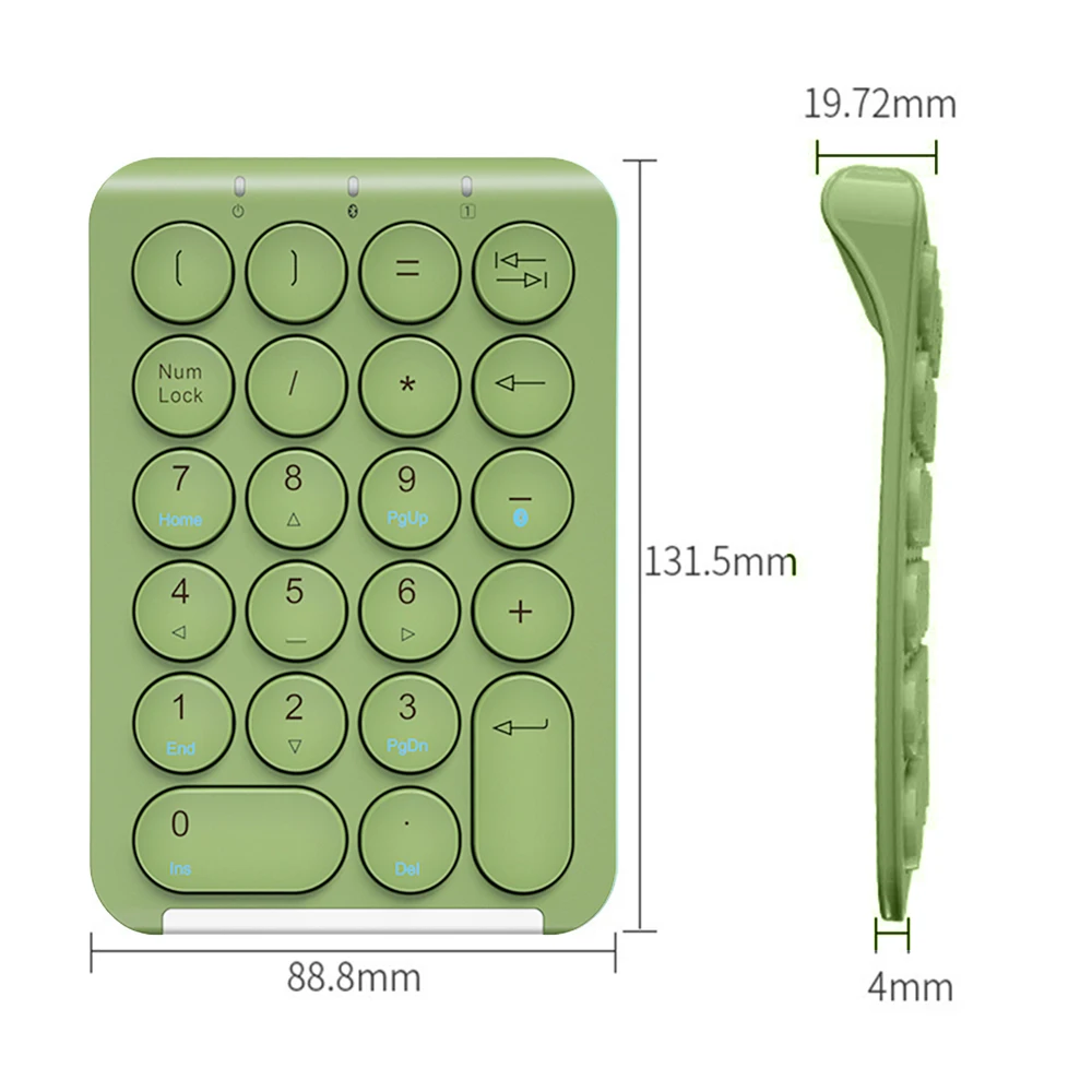 

Bluetooth Wireless Numeric Keypad 22 Keys Computer Mini Number Keyboard for PC Desktop Accounting Tasks Home Office