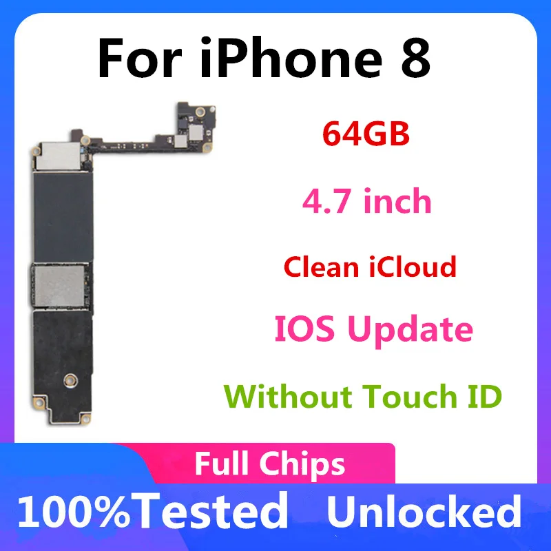 Разблокированная материнская плата для iPhone 8 64 ГБ 256 4 7 дюйма с/без Touch ID чистая iCloud