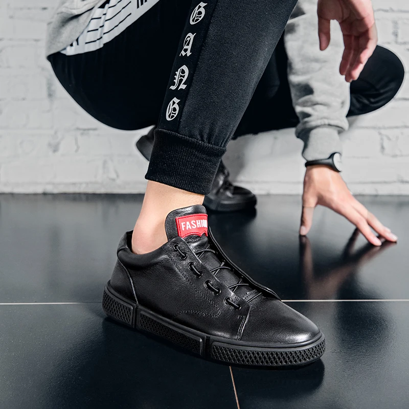 Лоферы мужские из натуральной кожи Уличная Повседневная модная дизайнерская