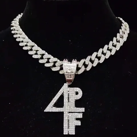 Ожерелье с подвеской в виде букв в стиле хип-хоп для мужчин и женщин
