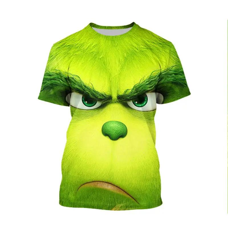 

Футболка grinch мужская с 3d принтом, модная уличная одежда в стиле Харадзюку, рождественские футболки с коротким рукавом, одежда в стиле оверса...
