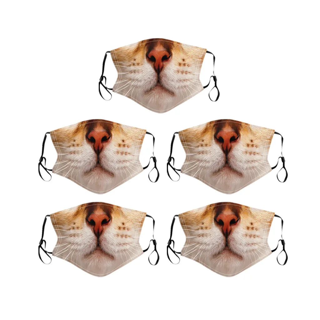 5 шт. детская маска для лица с 3d-изображением животных | Спорт и развлечения