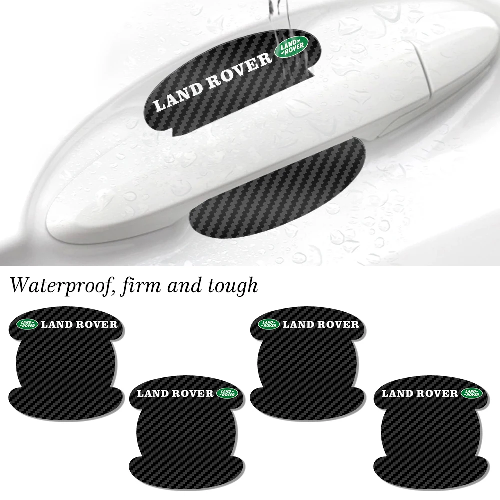 

4pcs Car Door Handle Scratches Automobile Shakes Protective Rubber Handle for Land Rover Range Rover Sport Evoque Discovery 3 4