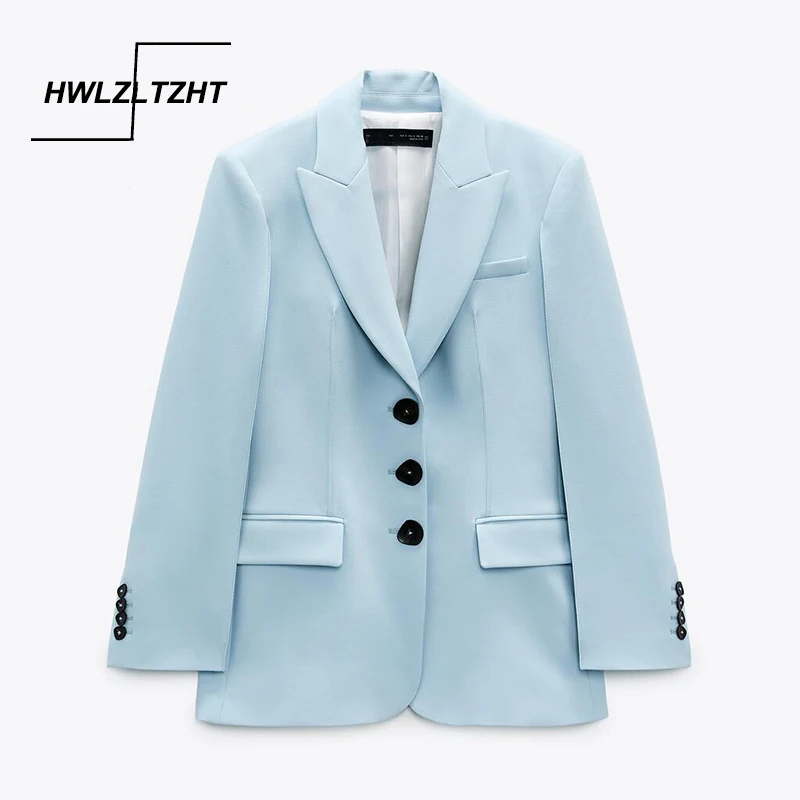 

HWLZLTZHT Blazer Women 2021 Office Lady Blazer Vintage Coat Fashion Long Sleeve Women Clothing Casual Outerwear Stylish Tops