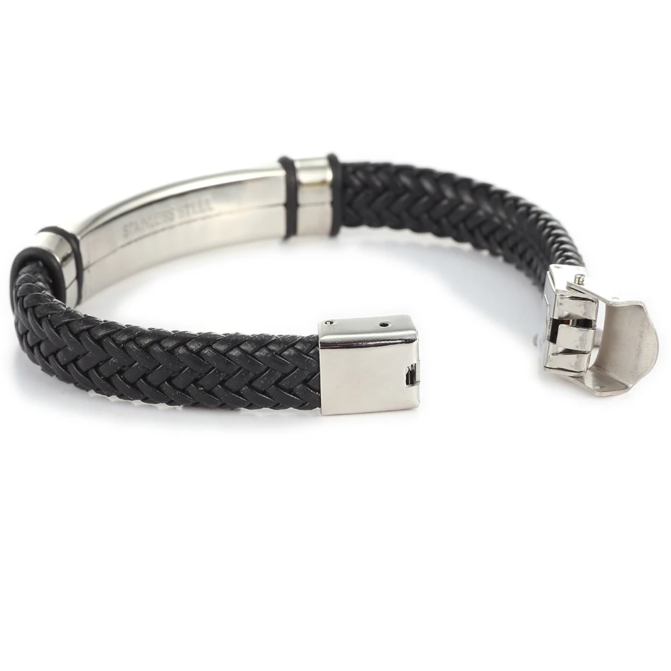 Мужские кожаные браслеты Match-Right Металлический Браслет-манжета для мужчин