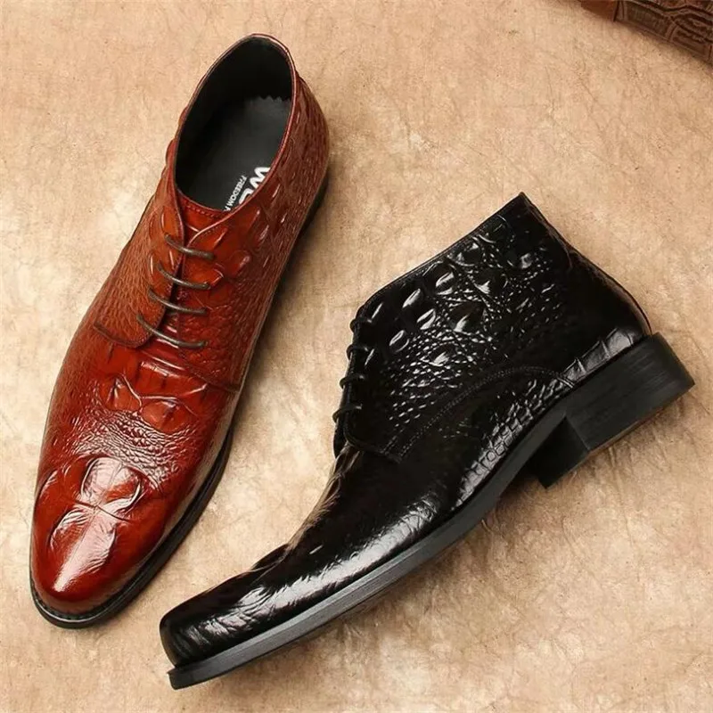 Большие размеры 39-48 мужские короткие ботильоны обувь в британском стиле