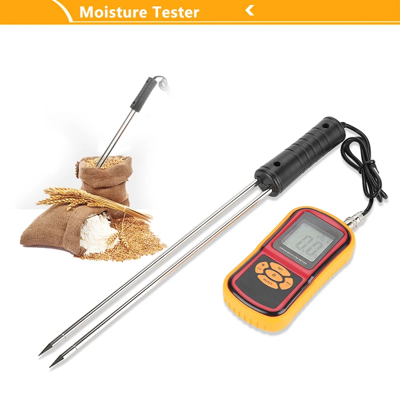 

Digital Grain Hygrometer Moisture Tester Probe Smart Sensor Thermometer Humidity Measuring Device Use For Corn Rice Bean GM640