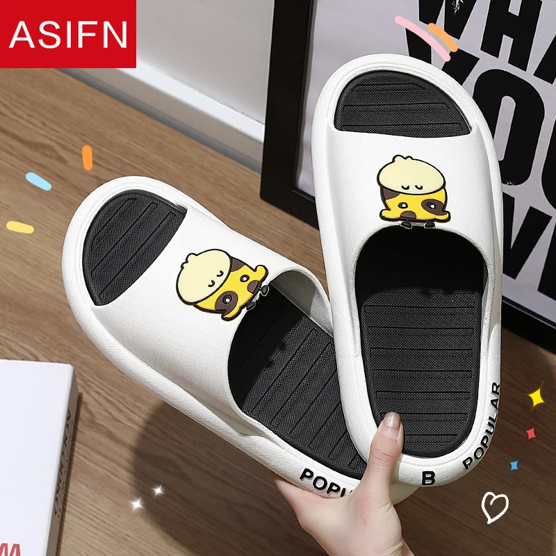 

ASIFN Summer Men Cute Home Slippers Women Cute Beach Sandals Summer Indoor Outdoor Slides Men Flip Flops Ladies Men's Shoes