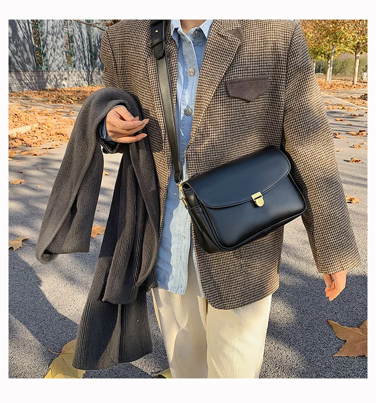 

Bag 2020 winter new fashion bag fashion small square bag texture female bag western style versatile simple one-shoulder cross-bo