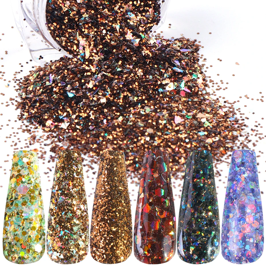 6 шт. разноцветные Блестки для ногтей|Блестки ногтей| |