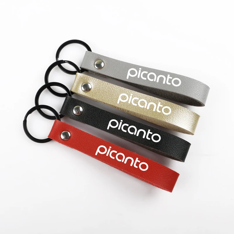 Автомобильный брелок декорация кожа металлический для ключей Kia picanto cerato ceed sportage