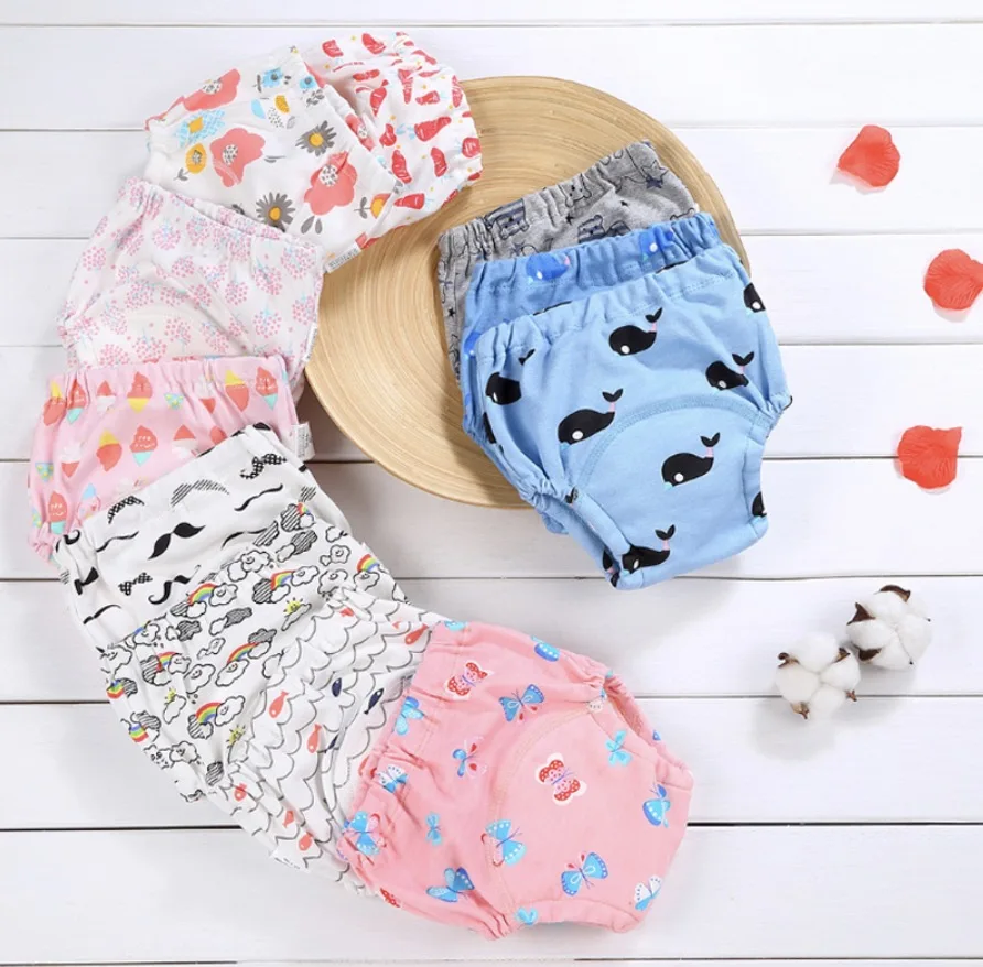 Детские многоразовые подгузники моющиеся тканевые хлопковые тренировочные