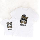 Спасательная рубашка для мамы и ребенка, мини-футболка в пучок, подходящая футболка для матери и девочки, рубашки для мамы и меня, семейный образ, наряды