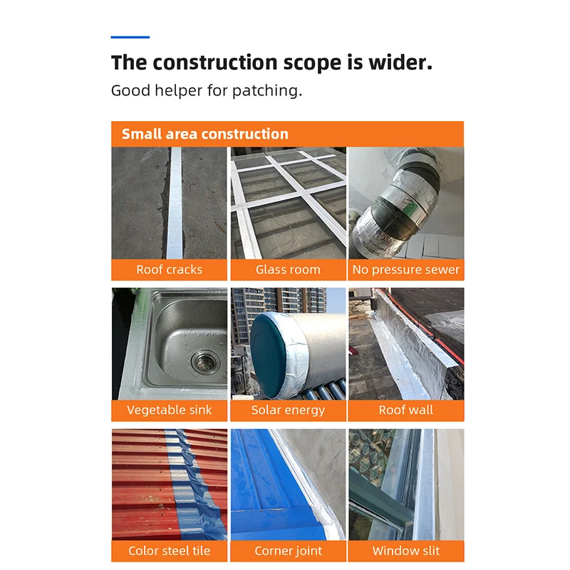 

10cm/15cm Width Aluminum Foil Butyl Rubber Tape Self Adhesive Sealers Waterproof Tapes for Patching Duct Home Roof Pipe Repair
