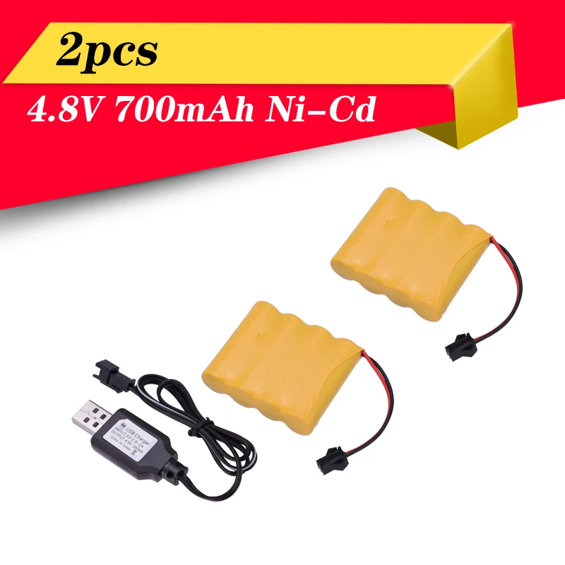 2шт 4 8 V 6V 7 2 9 6 700mAh Ni Cd AA Аккумуляторная батарея для дистанционного управления