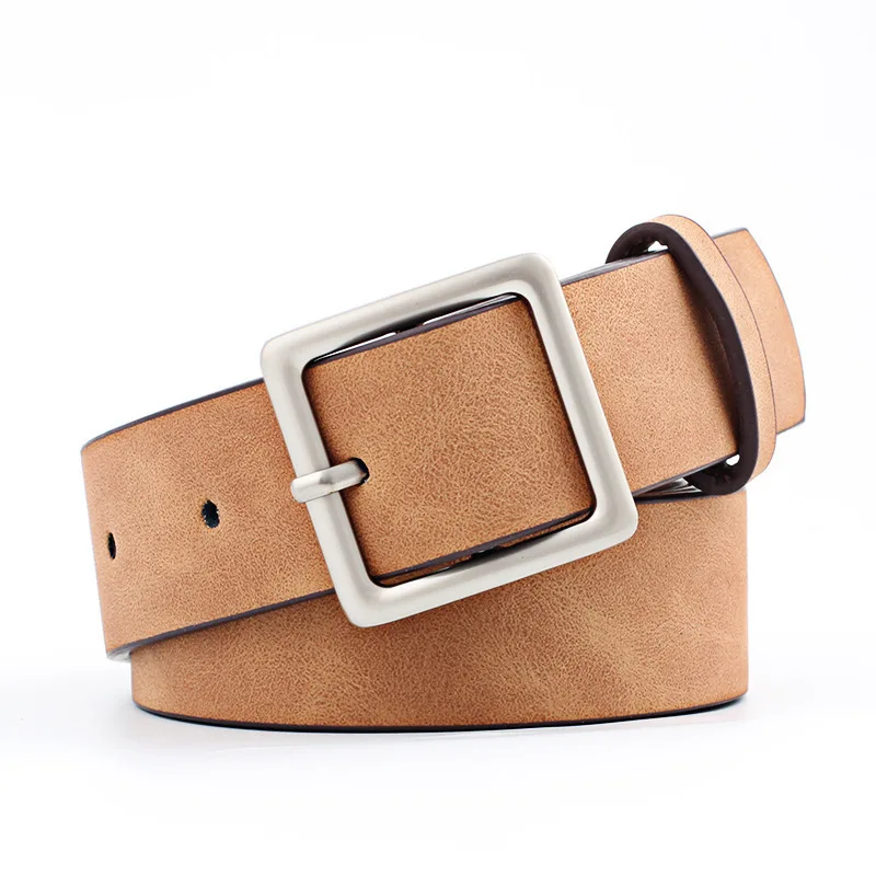 

2019 New Arrival Beautiful Adjustable Square Buckle Fashion Belt Hot Sale Girls 8 Colors Women PU Leather Belt Hot Sale