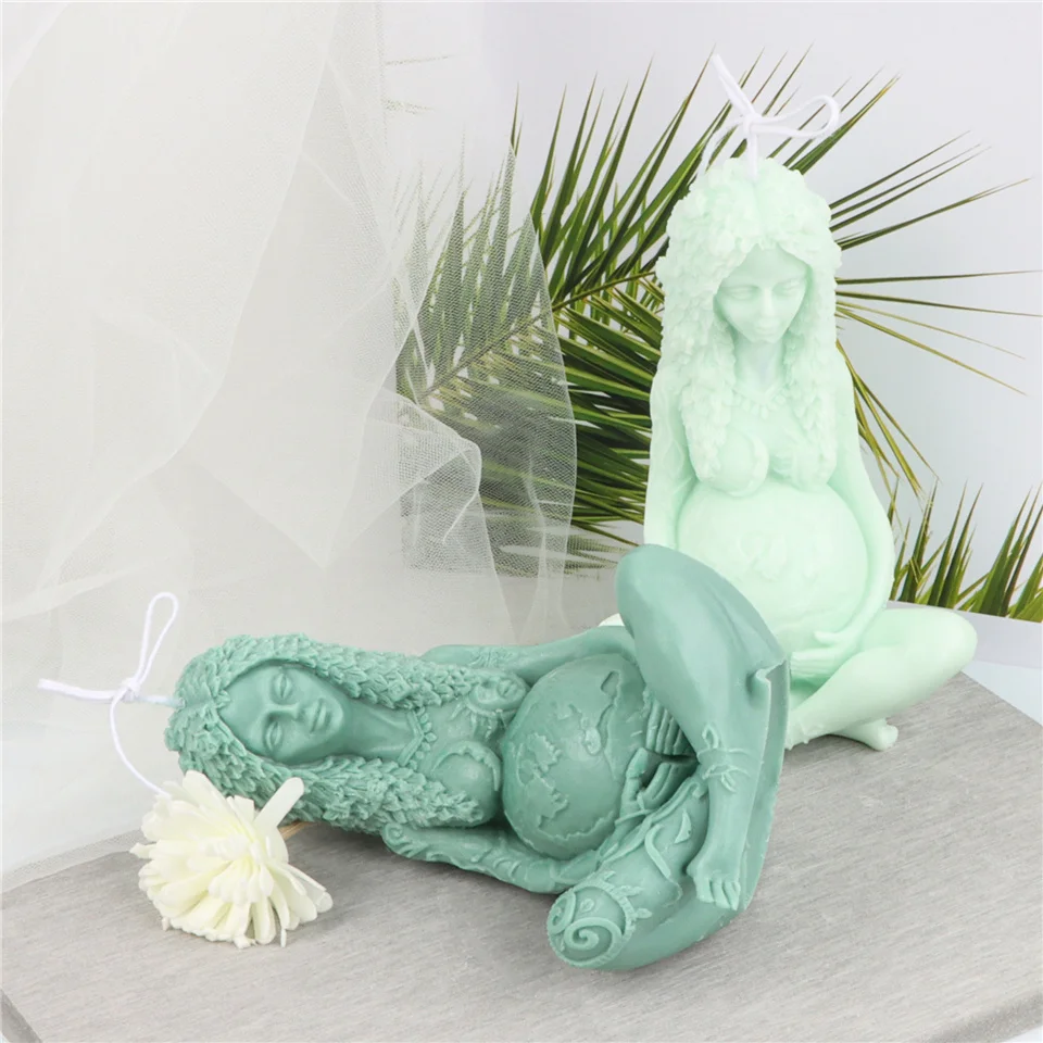 

Ethereal Mother Nude Pregnancy Body Shape Candle Mold Silicone Curve Female Lady Mould DIY Aroma Plaster Decor Resin Art Craft