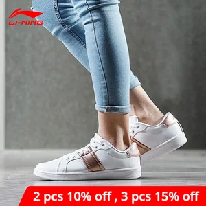 Женские Классические повседневные туфли Li-Ning LN вечность носимые нескользящие спортивные туфли li ning удобные кроссовки AGCN064